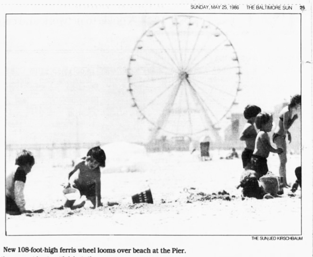 The Baltimore Sun Sun May 25 1986 black and white photo kids on beach